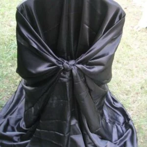 Black Satin Bag Chair Covers
