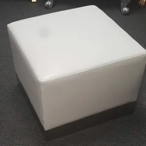 White Square Ottoman