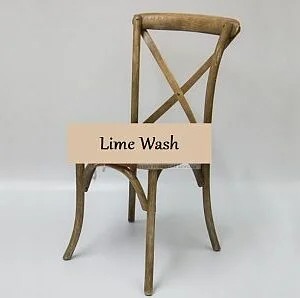 Cross Back Chair - Lime Wash