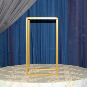 Bohemian Gold Rectangle Centerpiece Stand