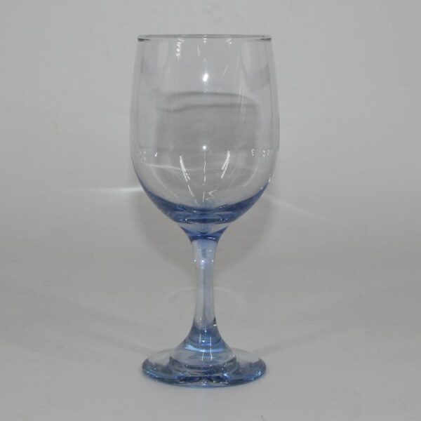 Wine Glass Blue Stem 12 oz