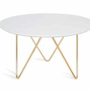 gala white / gold coffee table