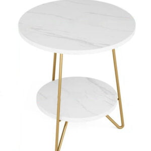 gala white / gold side table