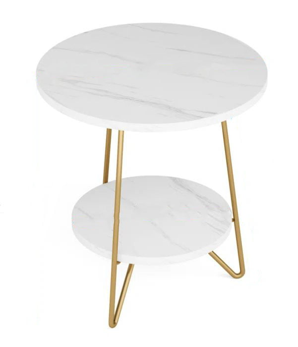 gala white / gold side table