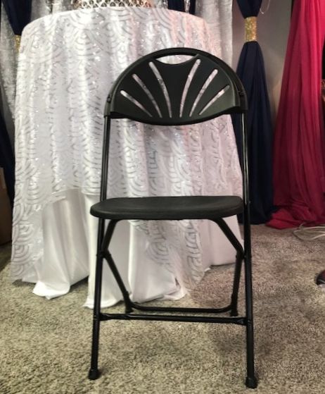 Black Fan Back Chair