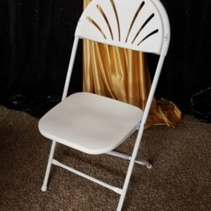 White Fan Back Chair